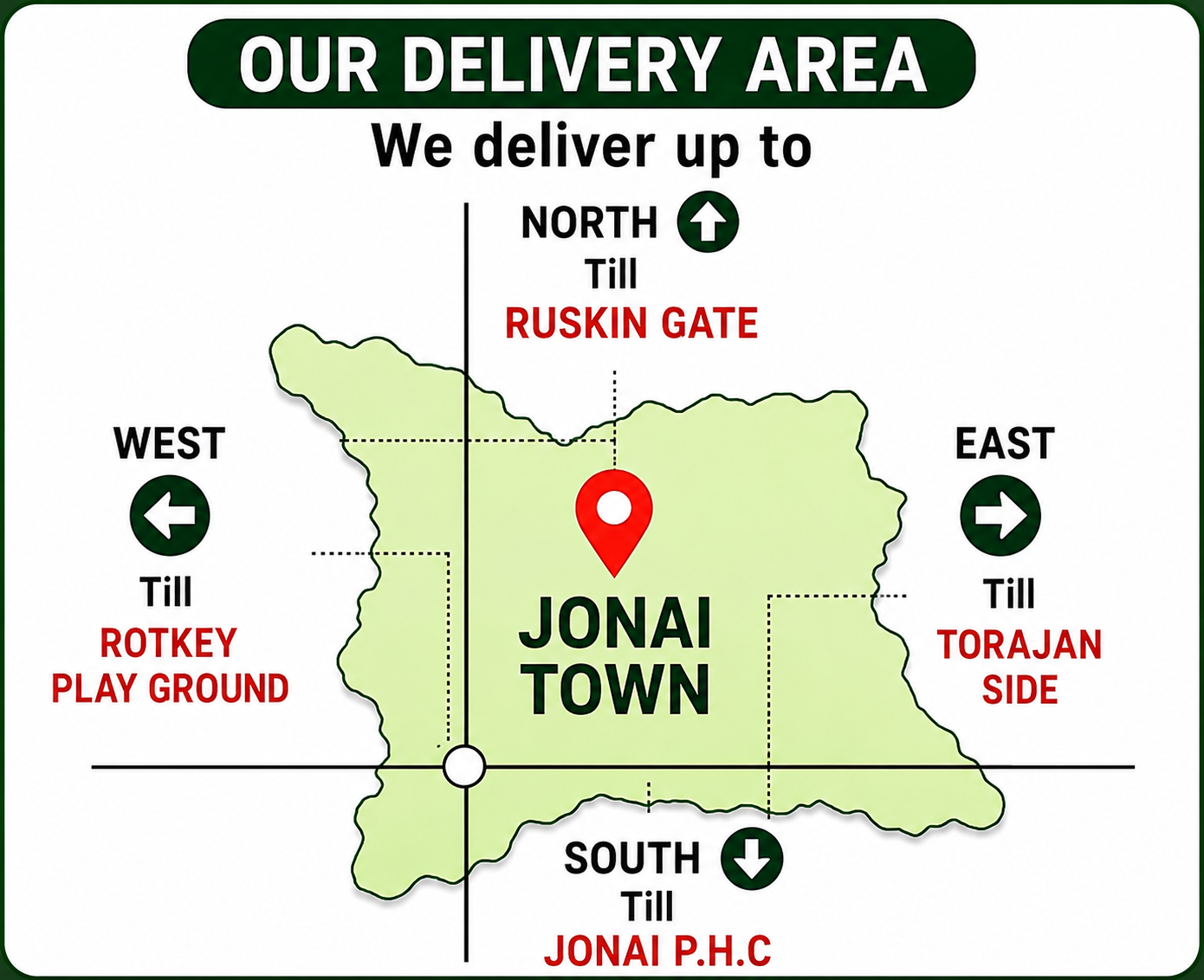 Poba Express Delivery Area Map